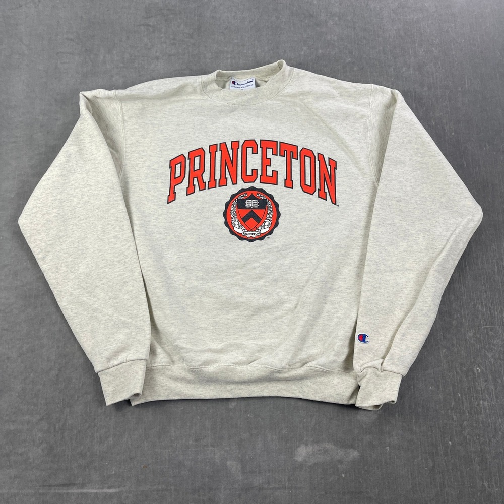 Princetonโ University Champion Mens Small Gray Crewneck Sweatshirt